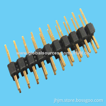Pin Header Connector, 2mm Pitch, Dual-row, Straight/Right Angle/SMT Pin Type, 2-40 Pins, Gold Plate